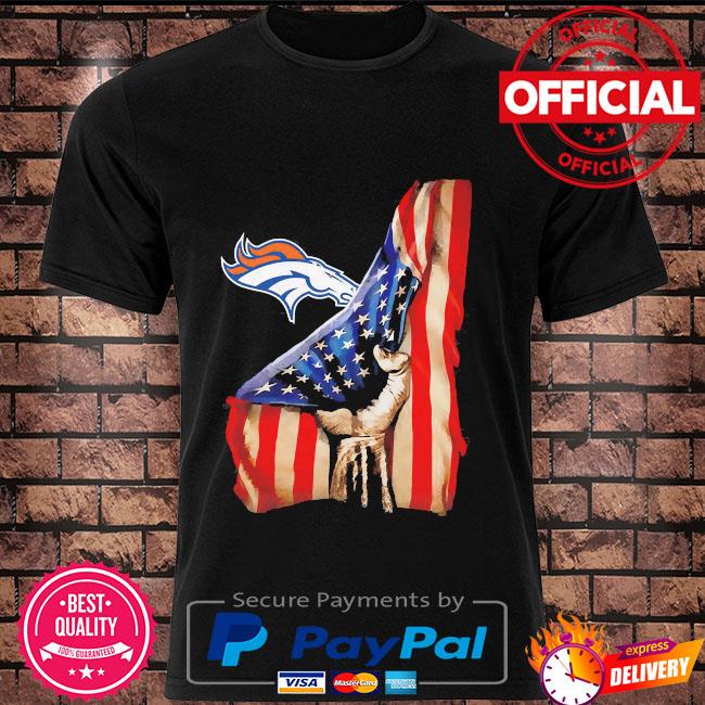 Denver Broncos NFL Football American Flag Youth T-Shirt