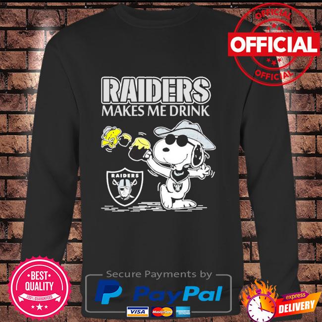 Snoopy Oakland Raiders Make Me Drinks shirt, hoodie, sweater, long sleeve  and tank top