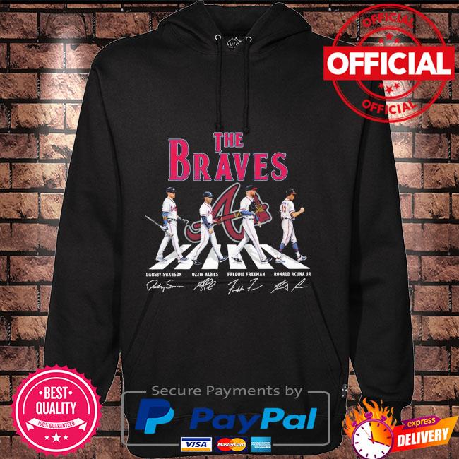 Ozzie Albies Atlanta Braves MLB Stadium Signature Baseball T-Shirt -  Guineashirt Premium ™ LLC