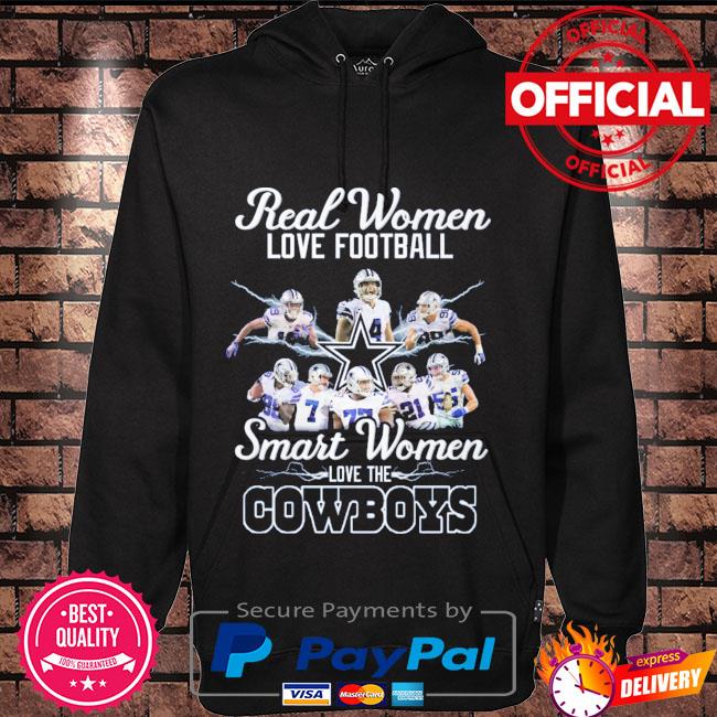 Real Women Love Footbal Smart Women Love The Cowboys Legend Team T Shirt -  Growkoc