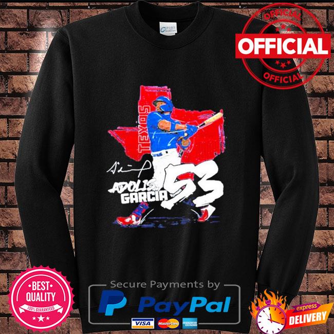 Texas baseball 53 adolis garcia hit the ball shirt, hoodie, longsleeve tee,  sweater