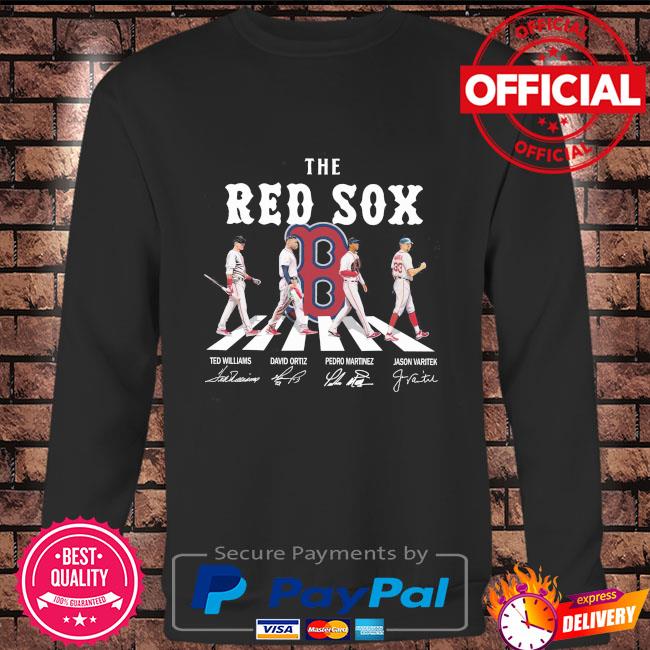 The Boston Red Sox abbey road signatures shirt, hoodie, sweater