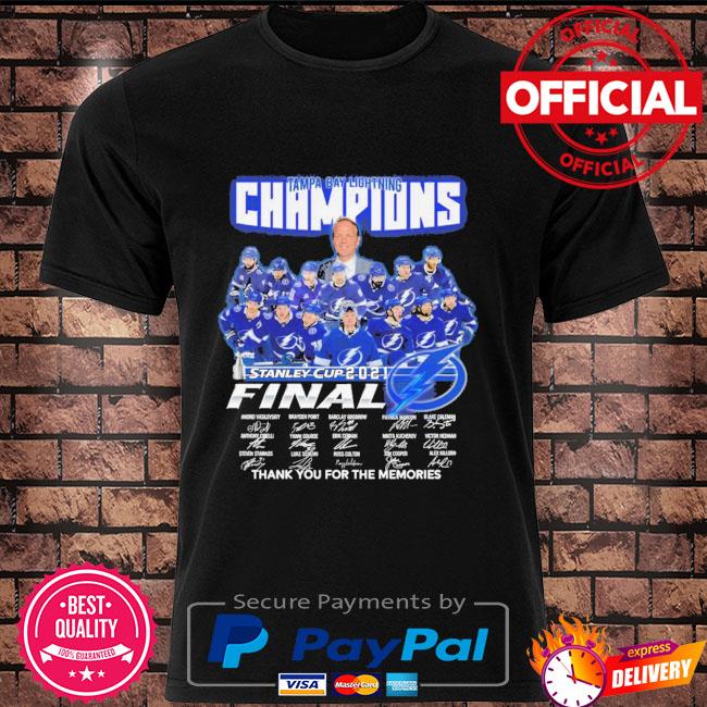 Tampa Bay Lightning 2021 Stanley Cup champions signatures shirt, hoodie,  sweater, long sleeve and tank top