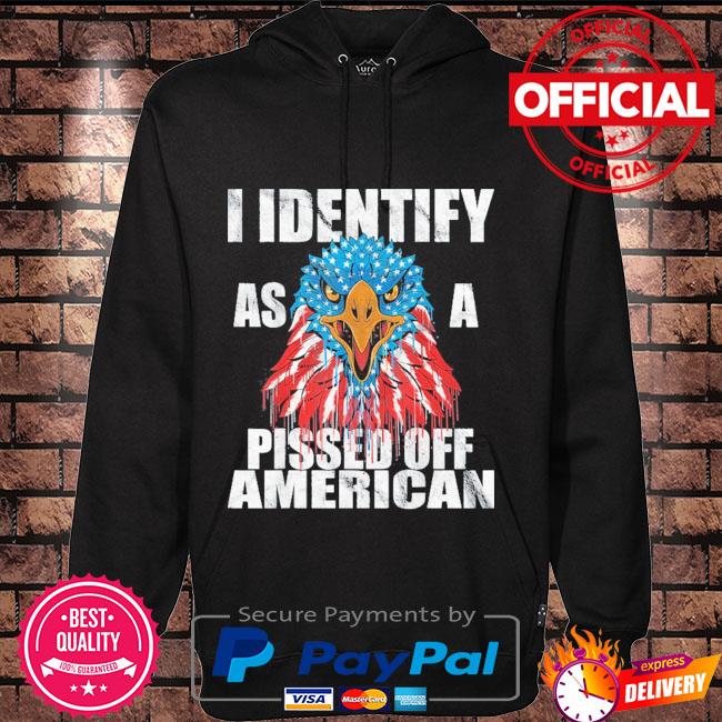 Eagle I identify as a pissed off American flag Hoodie black