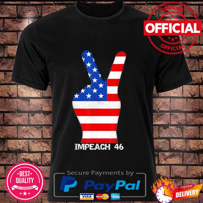 Funny Impeach 46 Trump 2024 American flag Shirt
