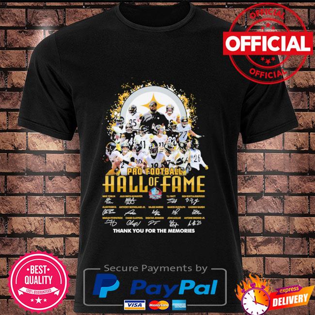 Pittsburgh Steelers pro football hall of fame thank you for the memories  signatures t-shirt, hoodie, sweater, long sleeve and tank top