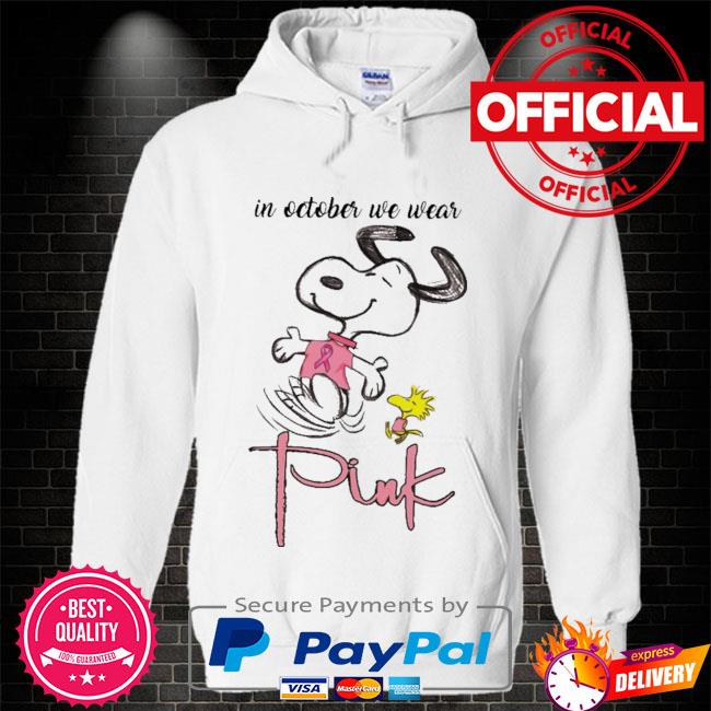 In October we wear pink Snoopy and friend Los Angeles Rams shirt, hoodie,  sweater, long sleeve and tank top