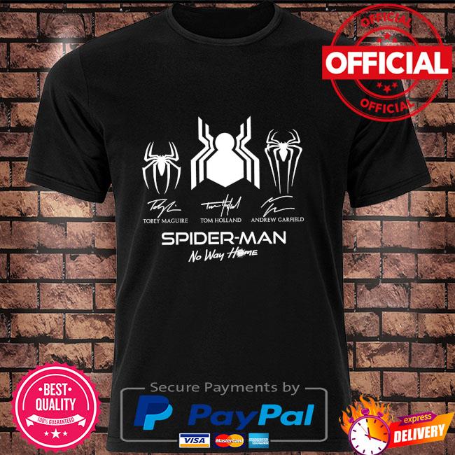 Tobey Maguire Tom Holland and Andrew Garfield Spider-Man no way home shirt