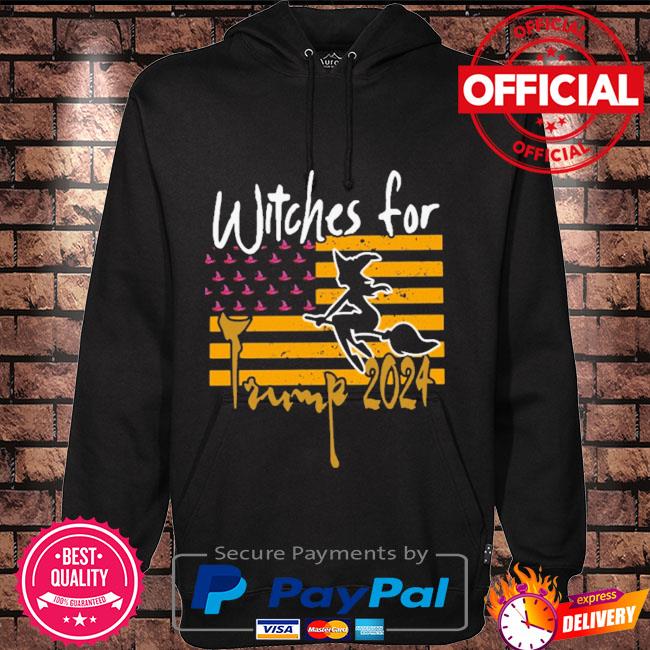 Witches for Trump 2024 American flag Hoodie black