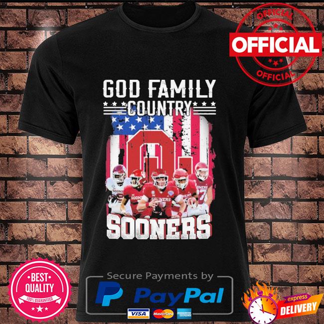 God family country Oklahoma Sooners American flag shirt