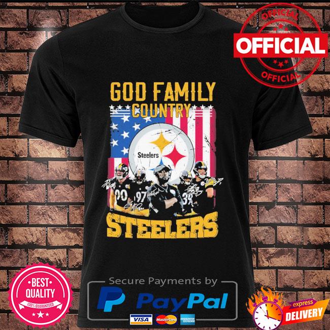 Pittsburgh Steelers God Family Country Steelers Signed Shirt - Granpa shirts