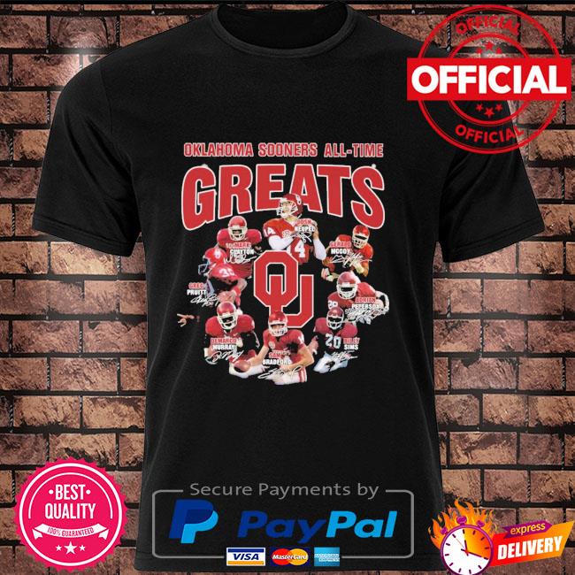 Oklahoma Sooners Legends all-time greats signatures shirt