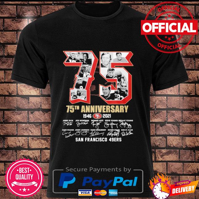 San francisco 49ers 75th anniversary shirt, hoodie, sweater, long sleeve  and tank top