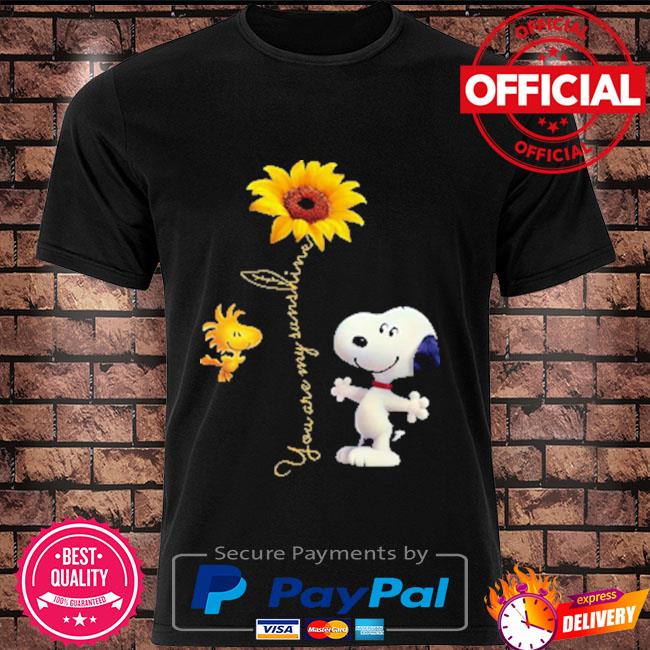 Snoopy and Woodstock Sunflower you are my sunshine shirt