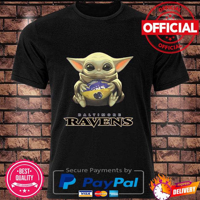 NFL Football Baltimore Ravens Baby Yoda Star Wars Shirt T Shirt