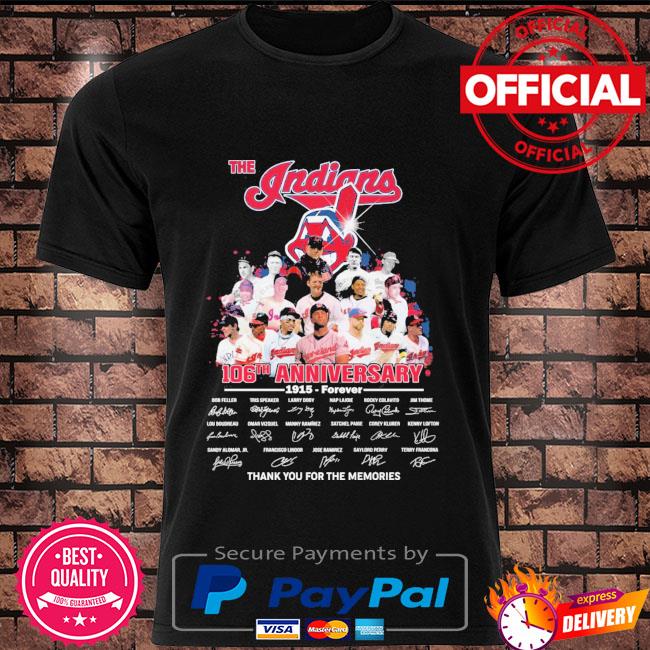 Indians 1915 Forever Signature Thank You For The Memories T-shirt