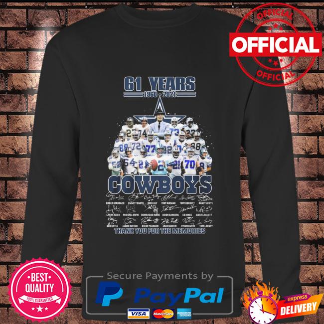 The Dallas Cowboys 60Th Anniversary Signatures T-Shirt