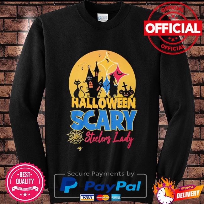 Black Cat Halloween Scary Pittsburgh Steelers logo shirt, hoodie, sweater,  long sleeve and tank top