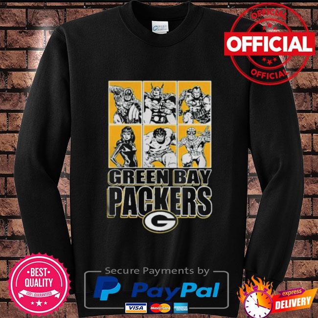 Green bay packers disney marvel avengers line-up shirt, hoodie, sweater,  long sleeve and tank top