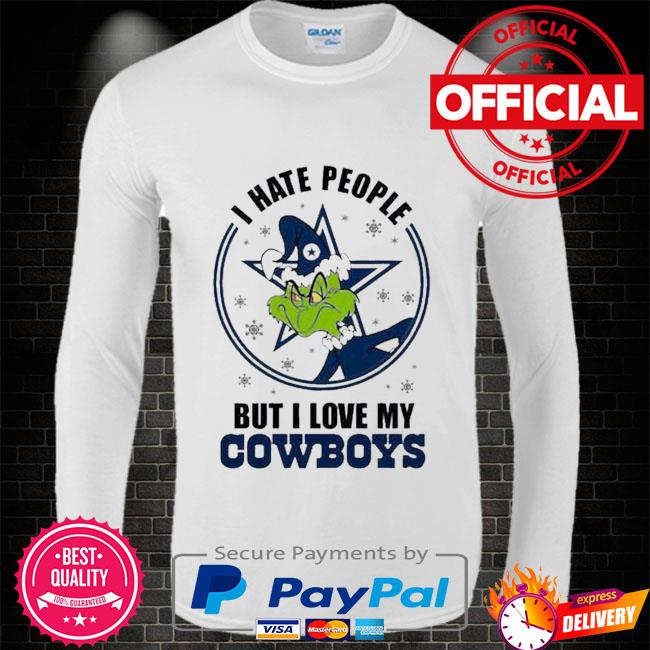 Dallas Cowboys NFL Christmas Grinch I Hate People But I Love My