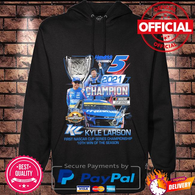 Kyle Larson 2021 Nascar Cup Series Champion signature shirt, hoodie,  sweater, long sleeve and tank top