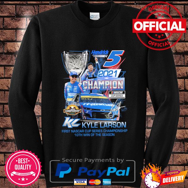 Kyle Larson 2021 Nascar Cup Series Champion signature shirt, hoodie,  sweater, long sleeve and tank top