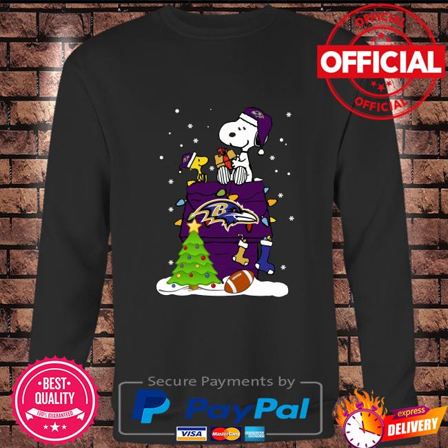 Baltimore Orioles Snoopy & Woodstock Christmas Shirt Cotton Shirt