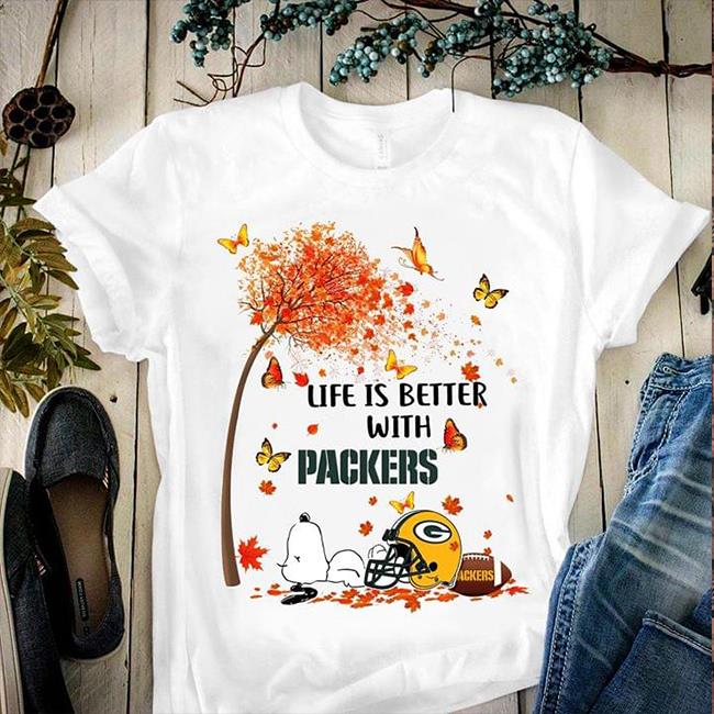 Snoopy Peanuts Loves Fall And Wisconsin Green Bay Packers