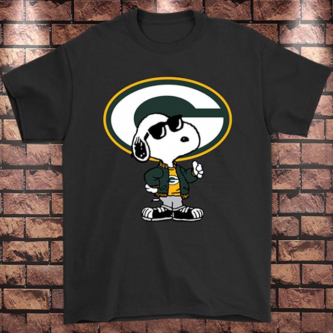 Green Bay Packers Snoopy Joe Cool We're Awesome Premium Men's T