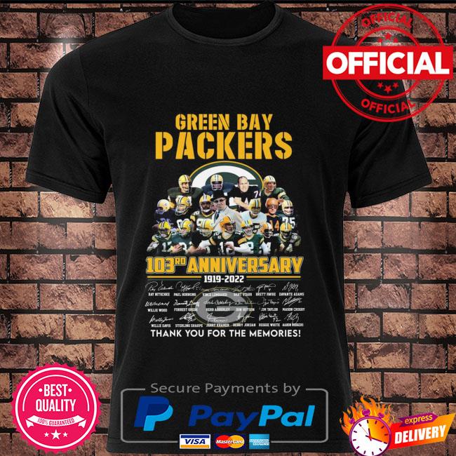 Green Bay Packers 103rd anniversary tshirt