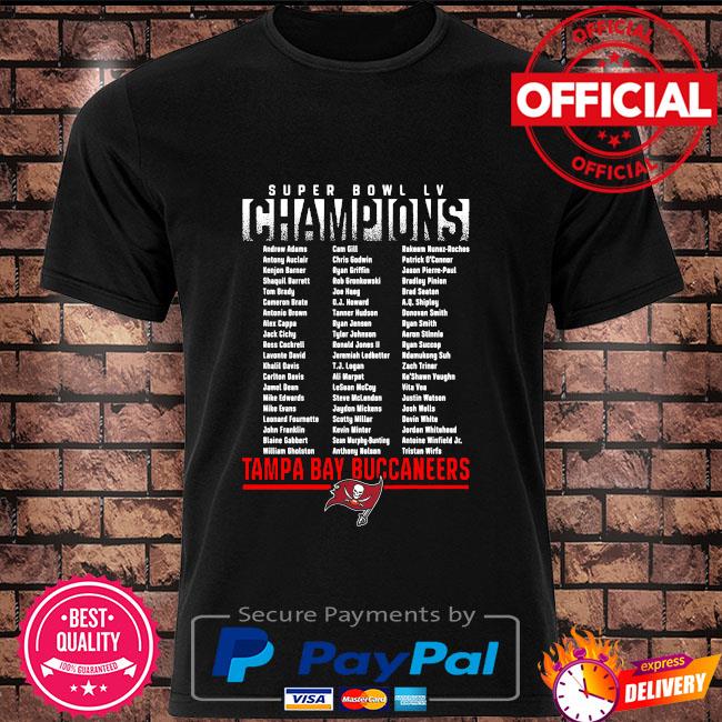 Official Tampa Bay Buccaneers Super Bowl LV Champions Iconic Roster T-Shirt,  hoodie, sweater, long sleeve and tank top