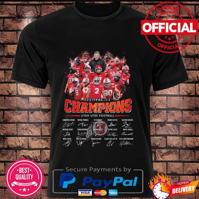 Utah Utes Football 2021 Pac 12 Champions signatures shirt, hoodie, sweater,  long sleeve and tank top