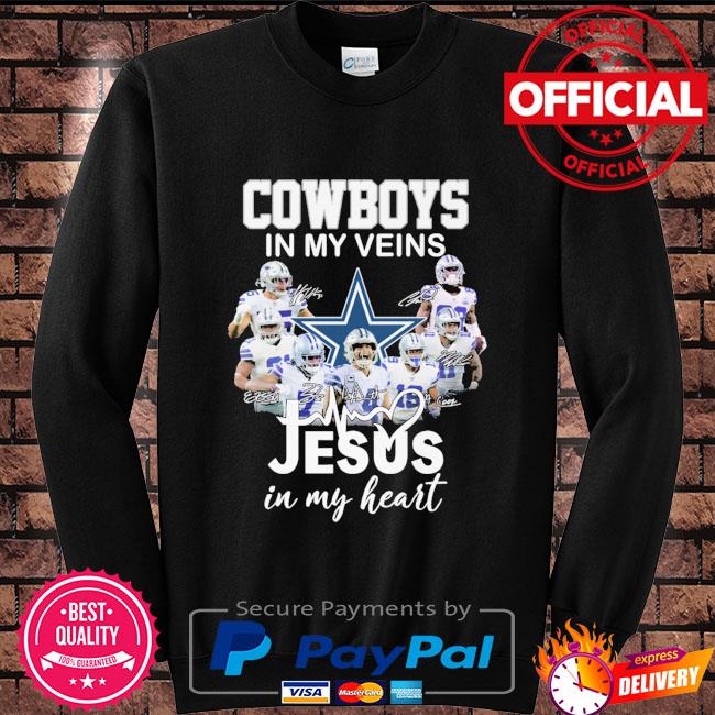 Dallas Cowboys Shirt, Cowboys In My Veins Jeus In My Heart