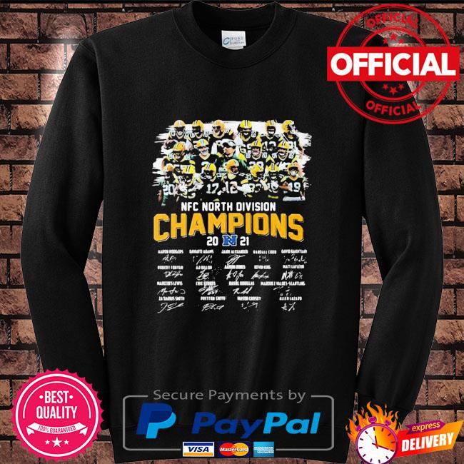 Green bay packers team nfc north division champions 2021 2022 signatures  shirt, hoodie, sweater, long sleeve and tank top