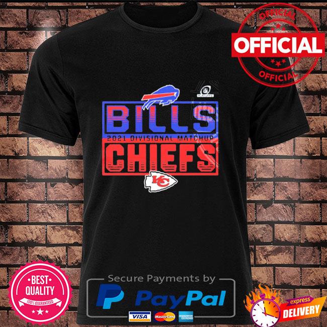 Buffalo Bills Vs Kansas City Chiefs 2021 2022 Divisional Matchup NFL  T-Shirt - REVER LAVIE