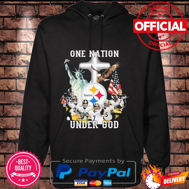 Official Pittsburgh Steelers On Nation under god signatures American flag  2021 tee shirt, hoodie, sweater, long sleeve and tank top