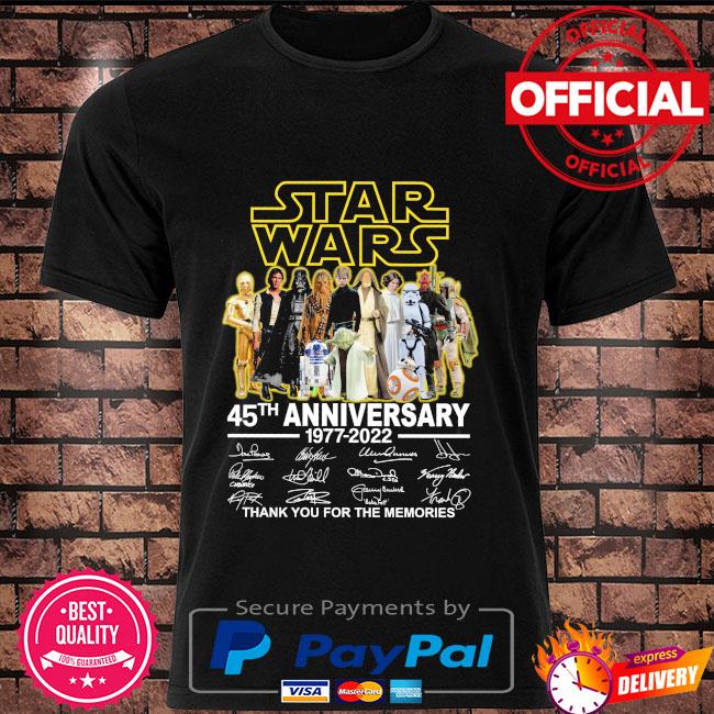 Star wars 45th anniversary 1977-2022 thank you for the memories