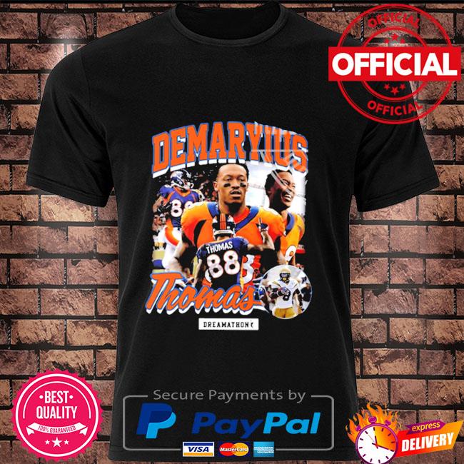 Von Miller Wearing Demaryius Thomas Dreamathon Denver Broncos NFL T-Shirt -  REVER LAVIE