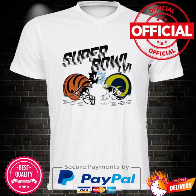 2022 SUPER BOWL SHIRT SOUVENIR LVI Bengals LA Rams 56 Inglewood CA NFL Game  Sale