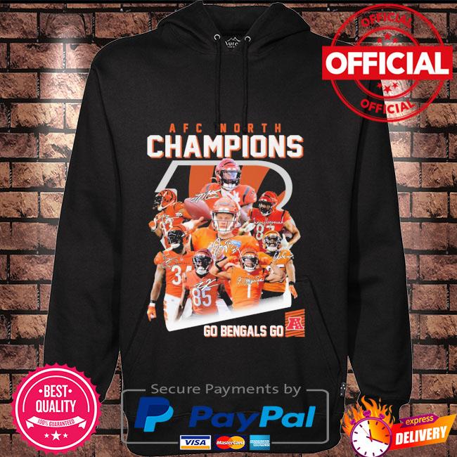 Cincinnati Bengals Go Bengals Go AFC North Champions 2022 Signatures Shirt,  hoodie, sweater, long sleeve and tank top