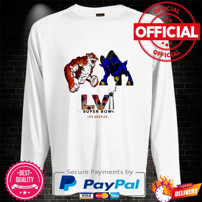 Los Angeles Rams Goat vs Cincinnati Bengals Tiger LVI Super Bowl Shirt,Sweater,  Hoodie, And Long Sleeved, Ladies, Tank Top