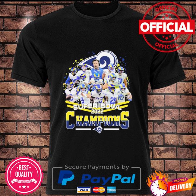 Buy Los Angeles Rams Super Bowl Champions 2022 Signature T-shirt For Men  For Free Shipping CUSTOM XMAS PRODUCT COMPANY