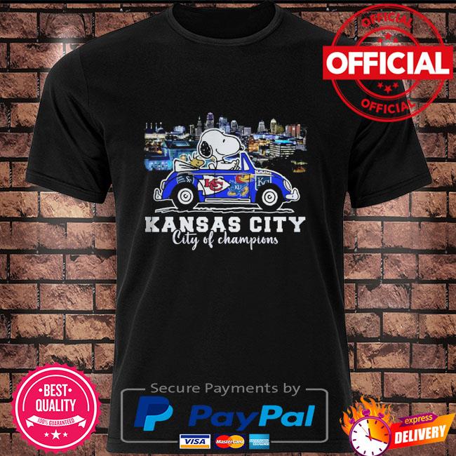 Snoopy and Woodstock Kansas City Chiefs and kansas Jayhawks of champion  shirt, hoodie, sweater, long sleeve and tank top