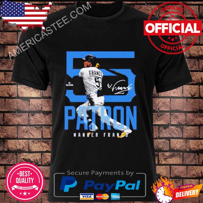 Wander Franco Tampa Bay Patron 5 Baseball Signatures Classic T