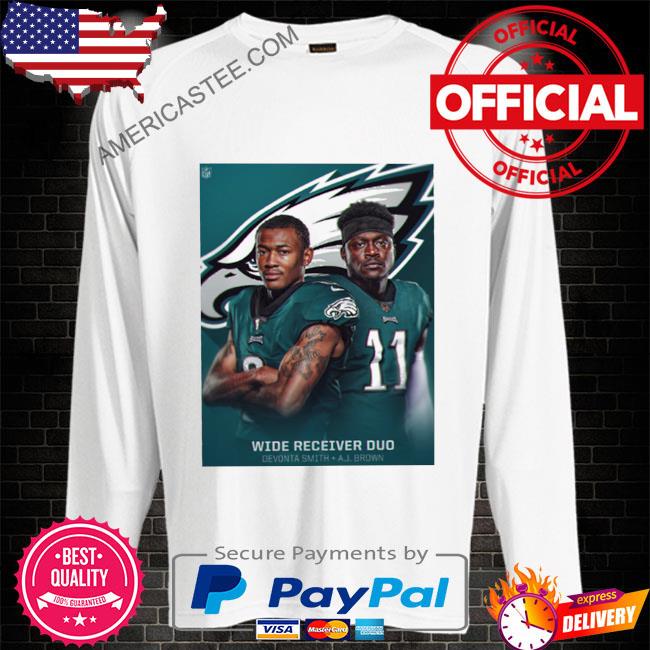 Wide Receiver Duo Devonta Smith And A J Brown Philadelphia Eagles T-Shirt -  REVER LAVIE