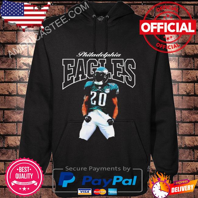 Brian Dawkins Philadelphia Eagles Men's Black Name & Number Logo T-Shirt 