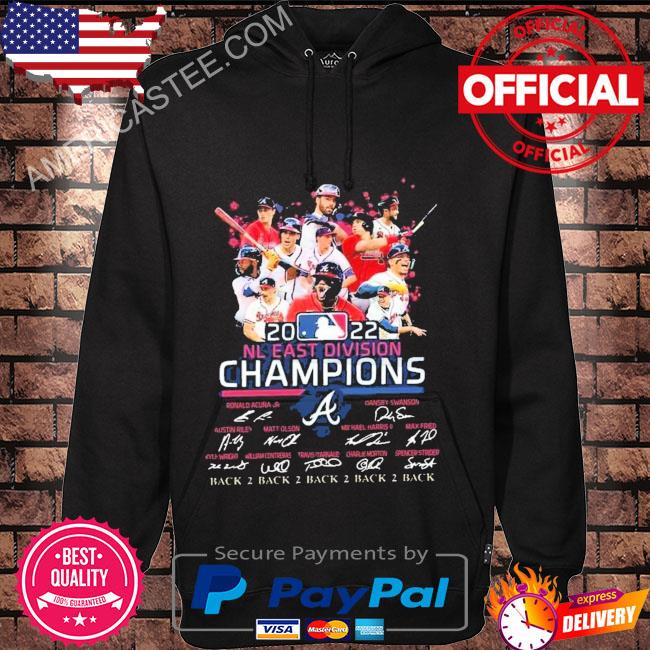 Atlanta Braves 2022 Nl east champions back 2 back 2 signatures shirt,  hoodie, sweater, long sleeve and tank top