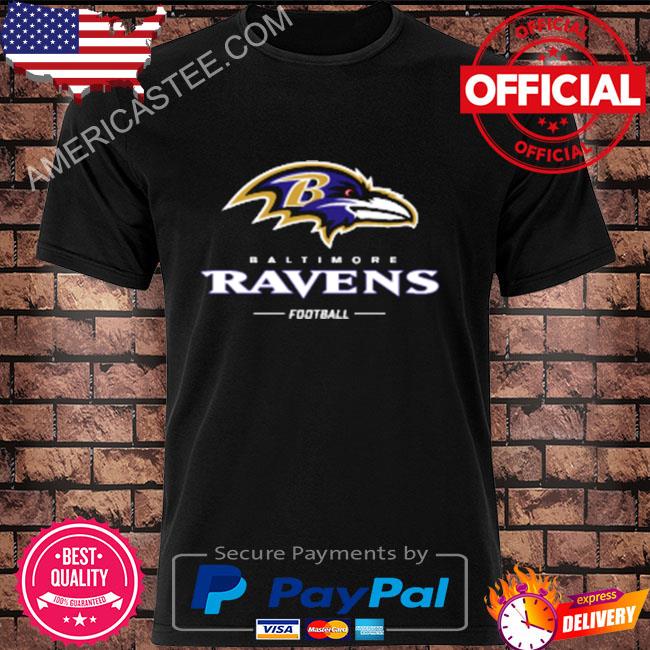 Black Baltimore Ravens Team Logo Lockup T-Shirt