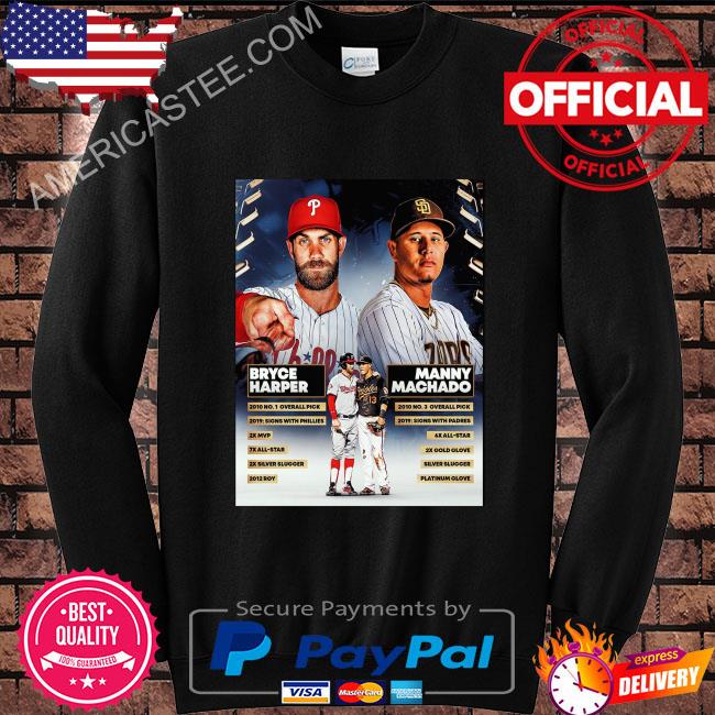 Bryce harper and manny machado face off in the world series 2022 mlb  postseason shirt, hoodie, sweater, long sleeve and tank top