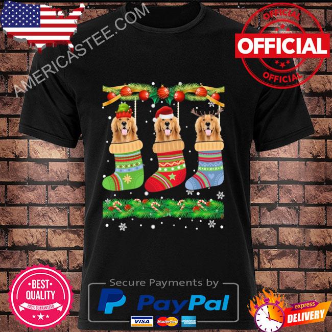 Christmas pajama golden retriever dog puppy lover xmas socks sweater